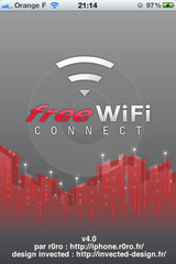 Ecran d'accueil FreeWifi Connect